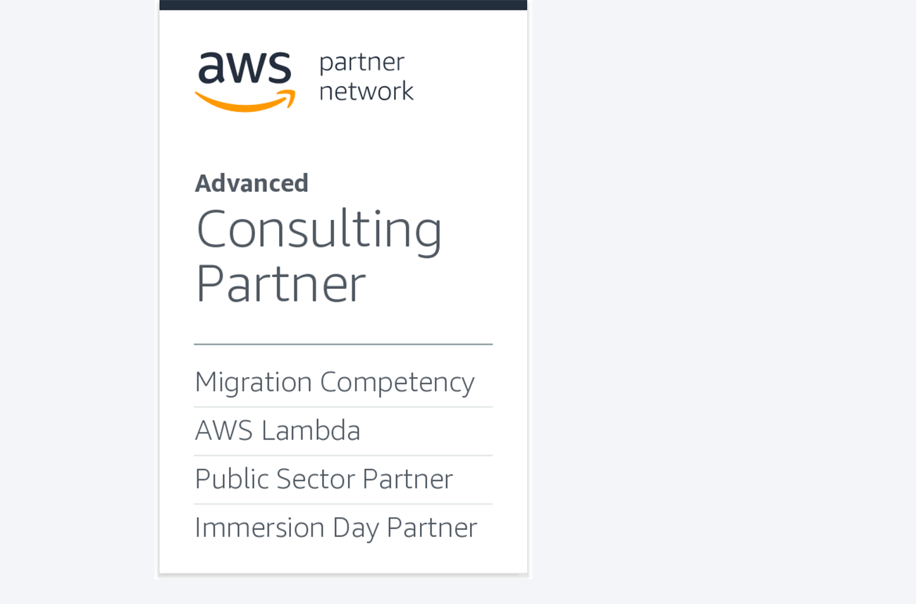 AWS Advanced Consulting Partner. Migration Competency. AWS Lambda. Immersion Day Partner.
