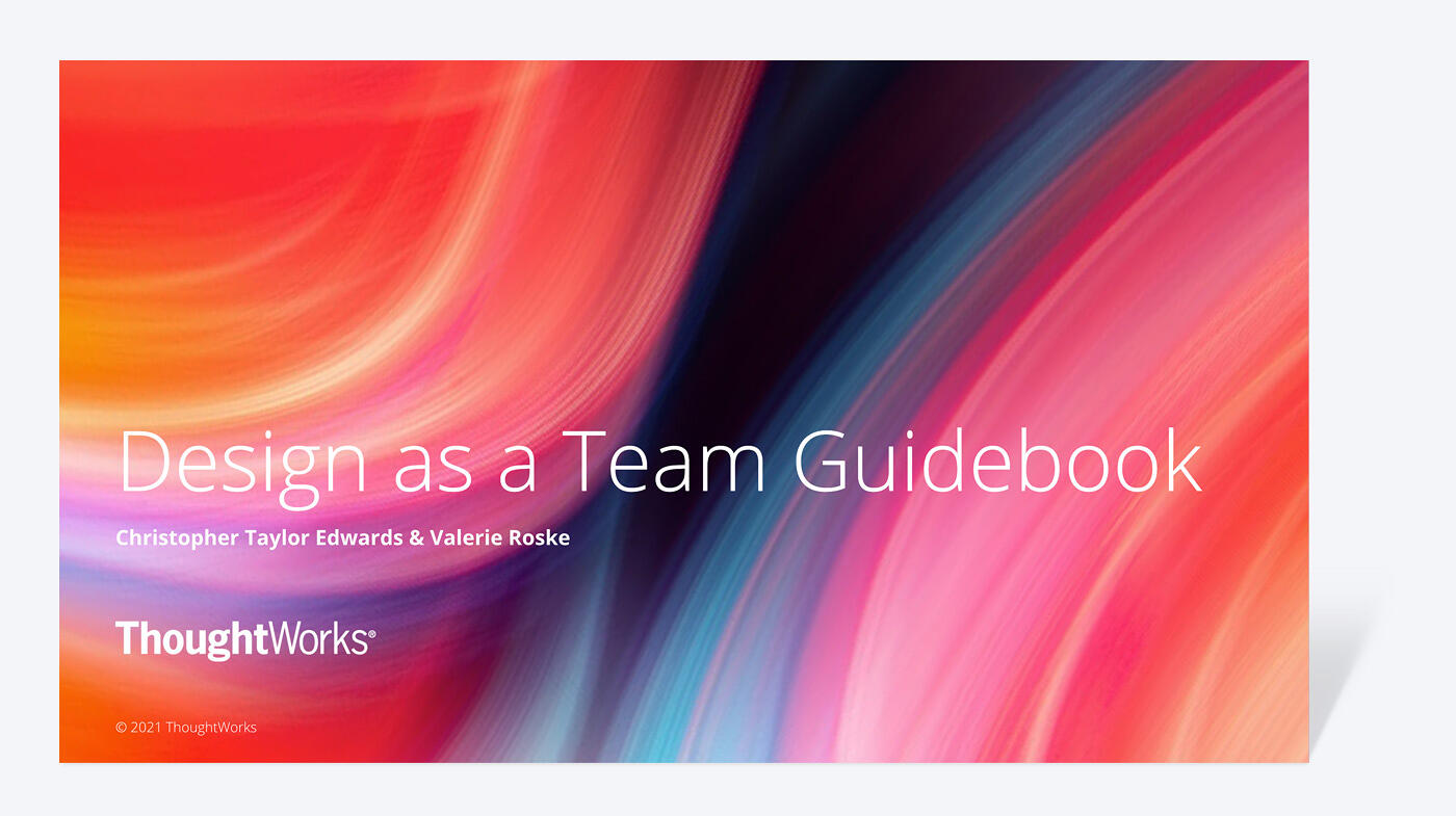 Design as a Team Guidebook cover photo