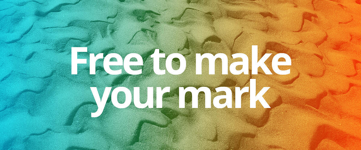 Free to make your mark
