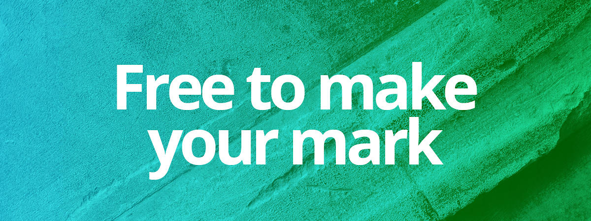 Free to make your mark